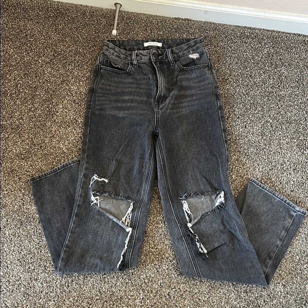Distressed Black Jeans